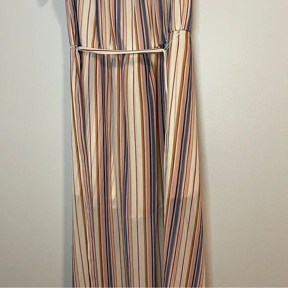 Lily Rose Striped Off Shoulder Shorts Maxi Dress Romper Women's L - Picture 4 of 8
